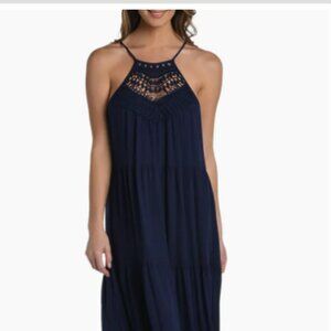 La Blanca White Sleeveless Maxi White Dress, Size XL